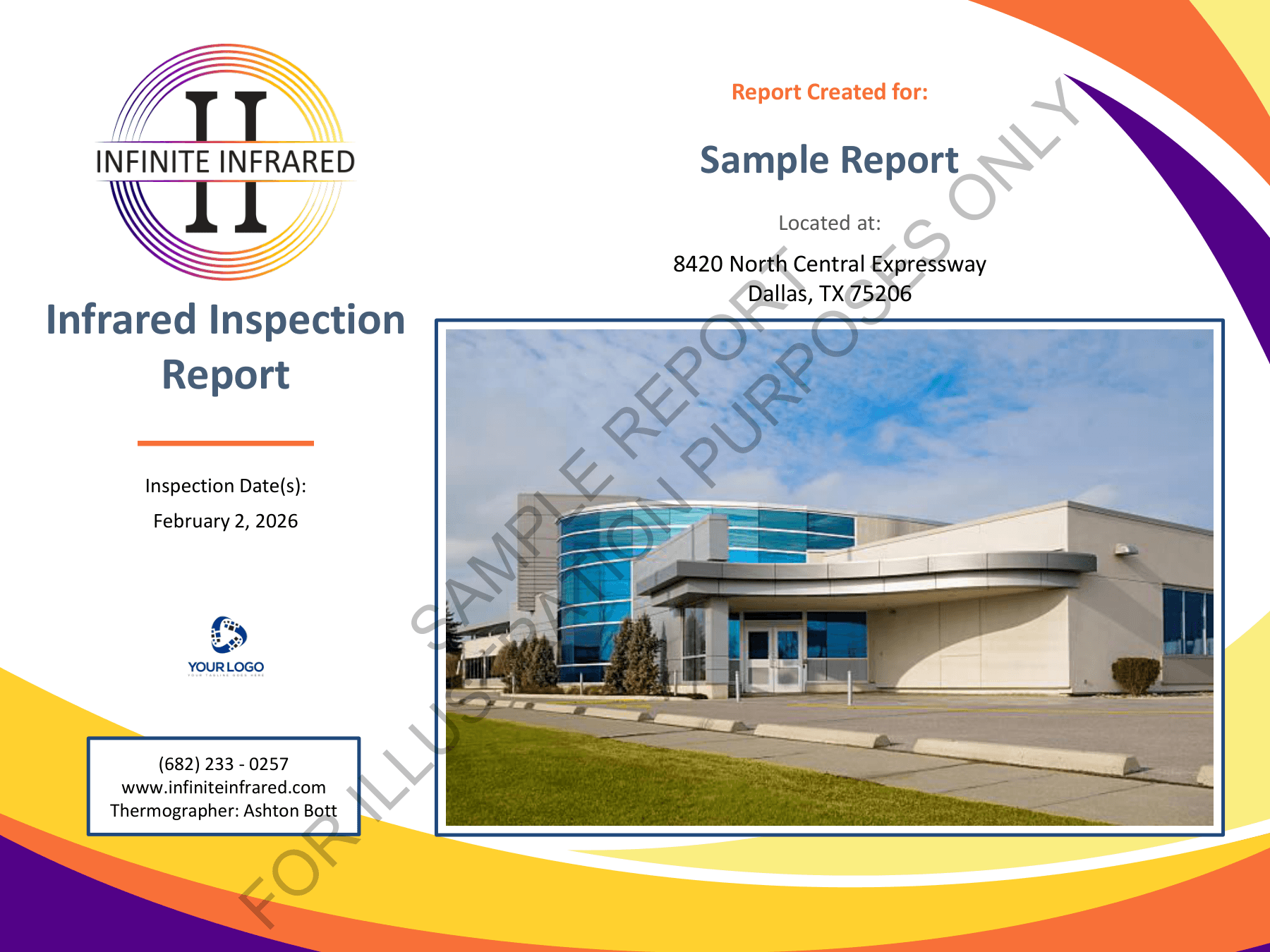 Sample Infinite Infrared inspection report cover